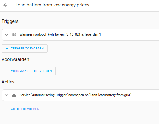 aansturen van batterij laden lage prijzen