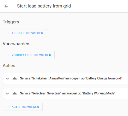 aansturen laden batterijen dynamisch tarief